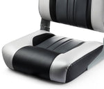 OGL Set of 2 Marine Folding Boat Seats Fishing All weather Swivel Chairs Black