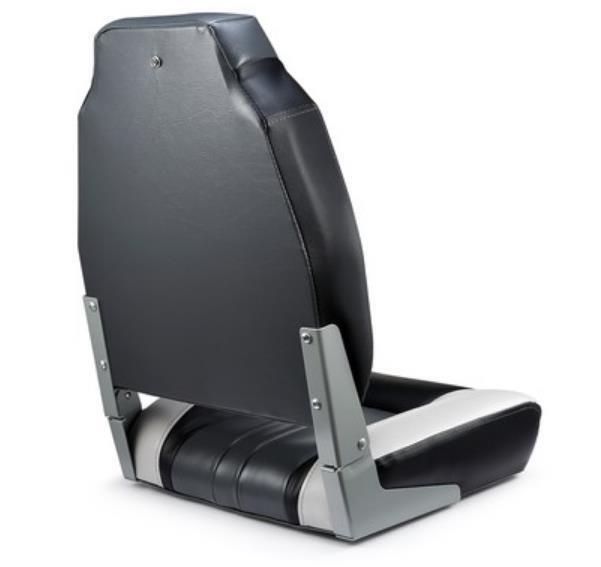 OGL Set of 2 Marine Folding Boat Seats Fishing All weather Swivel Chairs Black