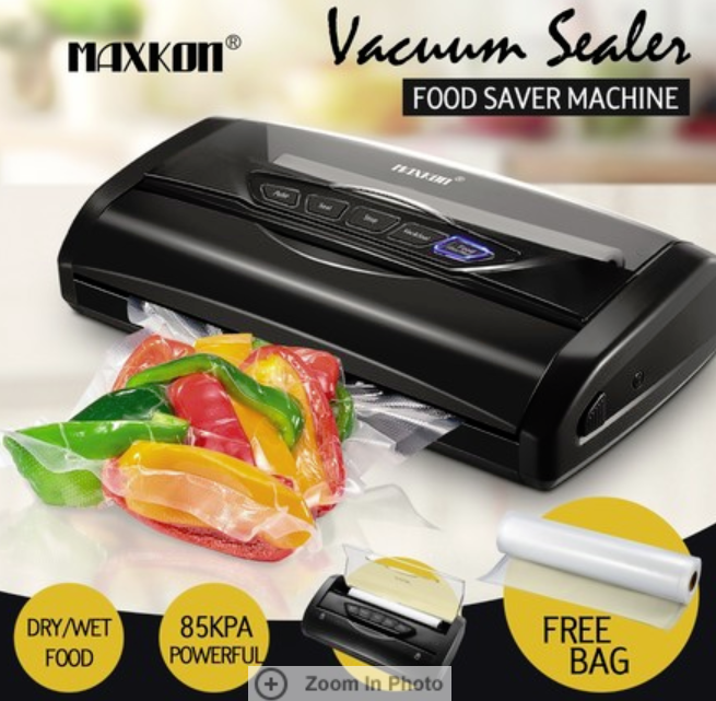 Maxkon Vacuum Sealer Machine Food Storage Packaging Saver Heat w/Free Bag Roll