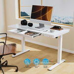 Electric Standing Desk 120 x 60cm – White Glass, Returned Stock