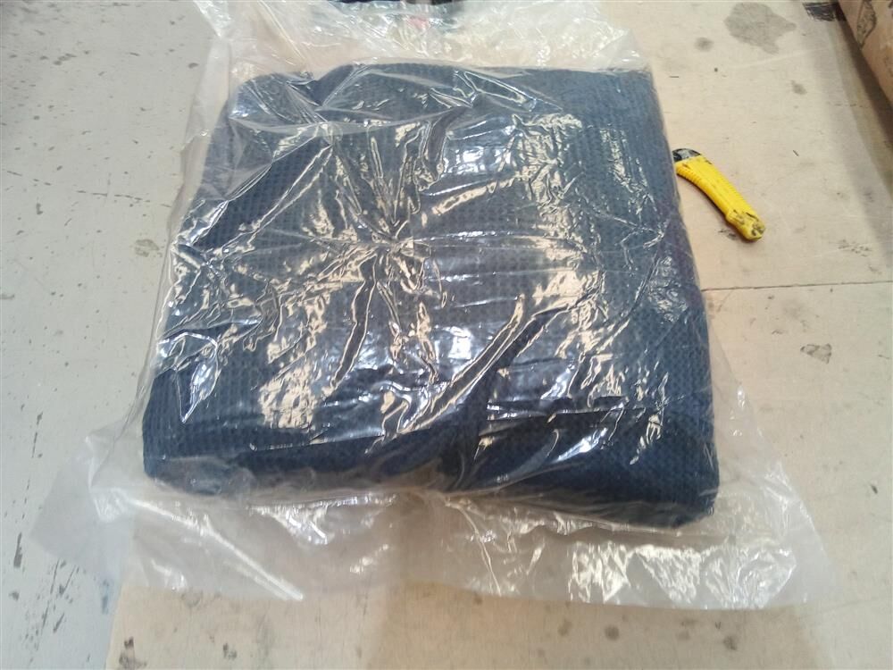 DreamZ Knitting Throw Blanket Cushion Set Pillow Tassel Fringe Sofa Bed Rug Navy