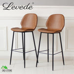 Levede 2x Bar Stool Barstools Counter Chair PU Padded Kitchen Pub Restaurant