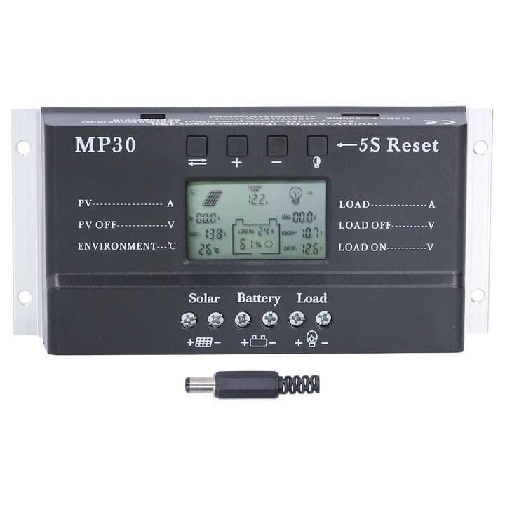 AU MPPT 30A 12/24V Solar Panel Regulator Charge Controller Auto LCD 3 Timer