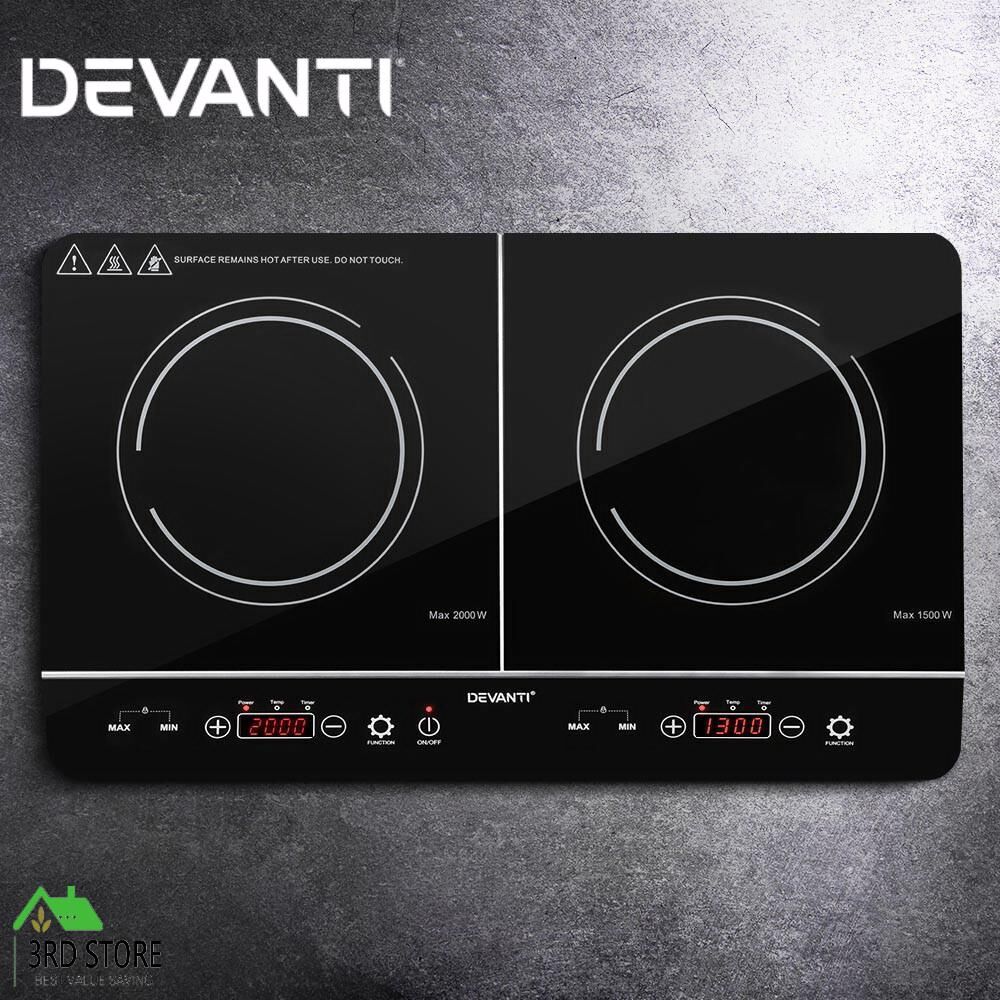 Devanti Electric Induction Cooktop 60cm Portable Kitchen Ceramic Glass Cooker