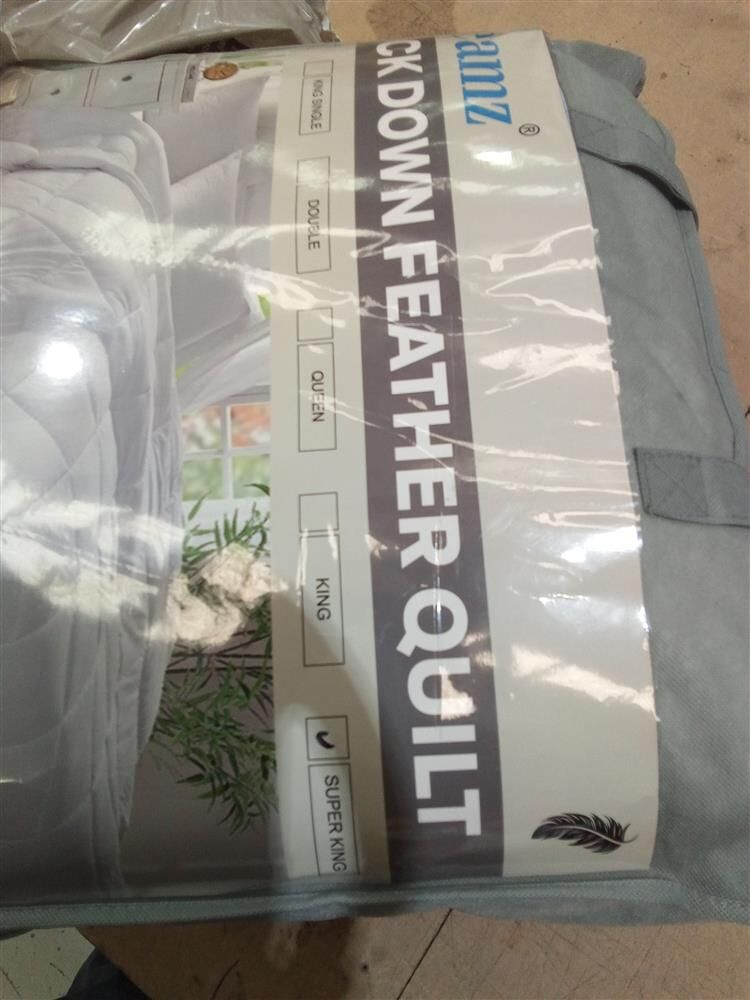 DreamZ Duck Down Feather Quilt 200GSM Duvet Doona Summer Super King Bed