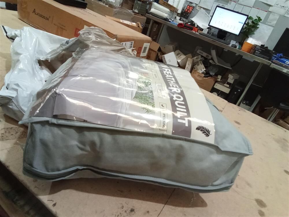 DreamZ Duck Down Feather Quilt 200GSM Duvet Doona Summer Super King Bed
