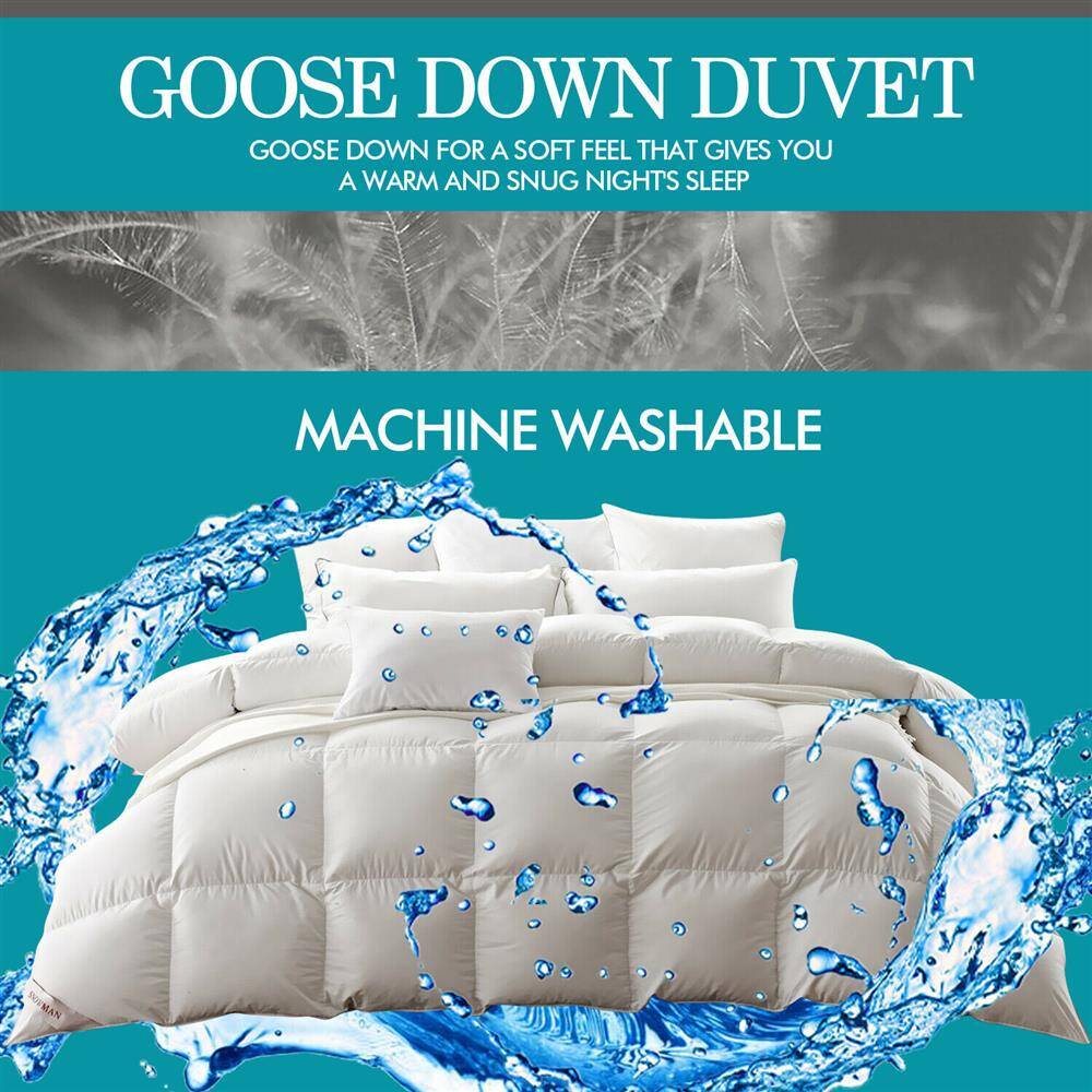 DreamZ 700GSM All Season Goose Down Feather Filling Duvet King Single