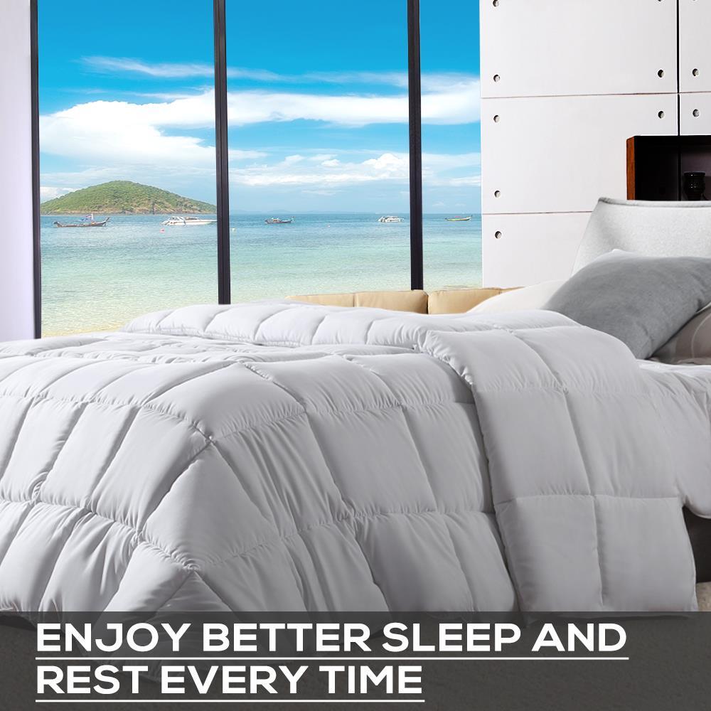 DreamZ Microfiber Bamboo Quilt Summer Winter Microfibre Doona 400GSM King Single