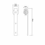 Levede Sliding Barn Single Door Hardware Track Roller Kit 2m