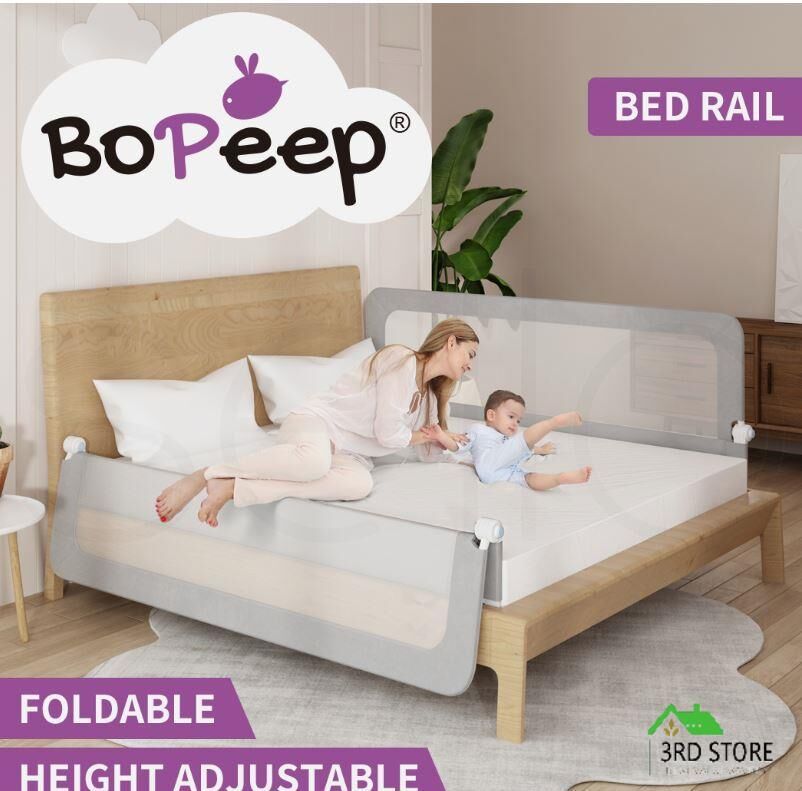Bopeep Bed Rail Baby Kids Safety Adjustable Folding Child Toddler Cot Protect L