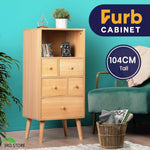 Furb 5 Drawers Display Shelf Storage Cabinet Tallboy Table Stand Living Room