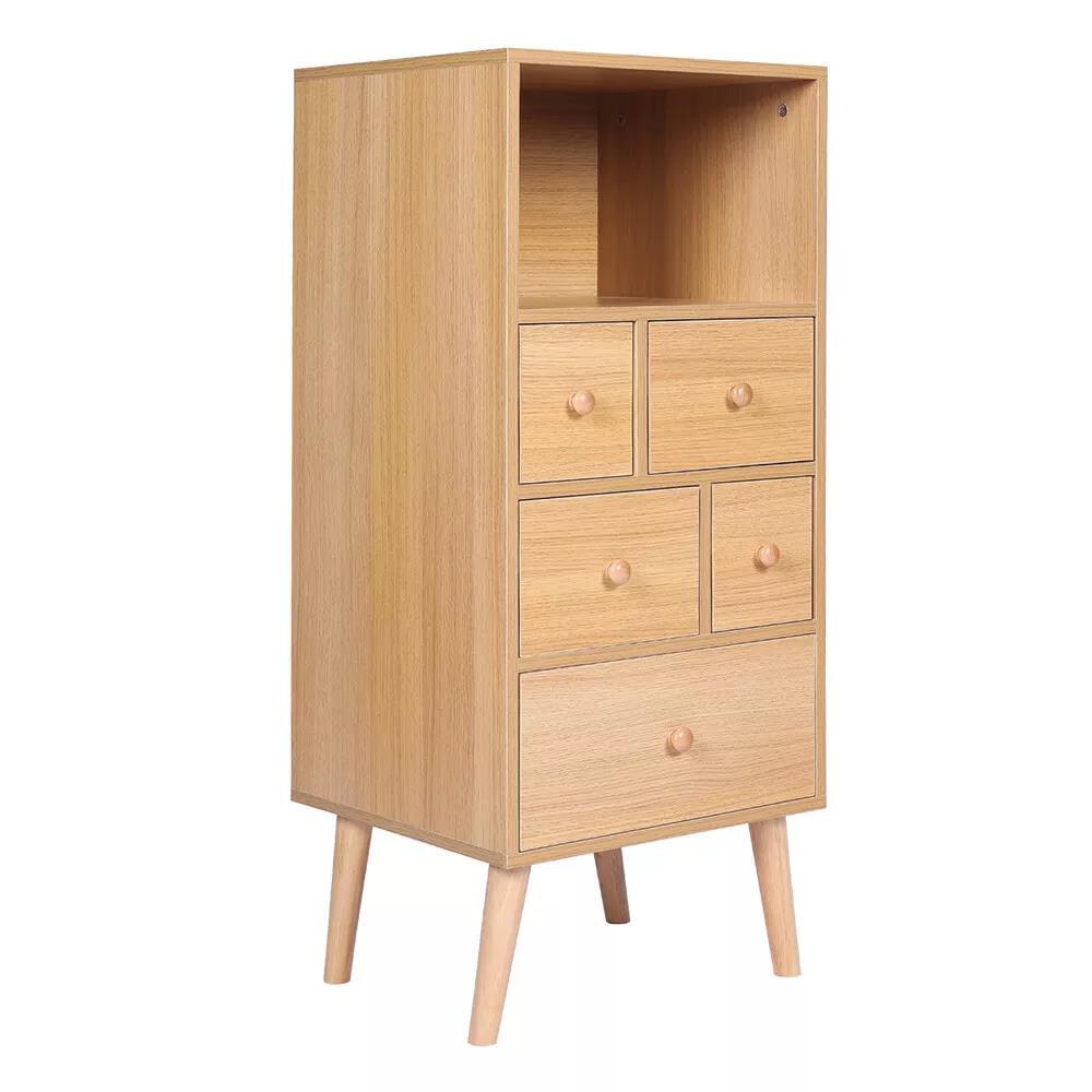 Furb 5 Drawers Display Shelf Storage Cabinet Tallboy Table Stand Living Room