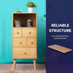 Furb 5 Drawers Display Shelf Storage Cabinet Tallboy Table Stand Living Room