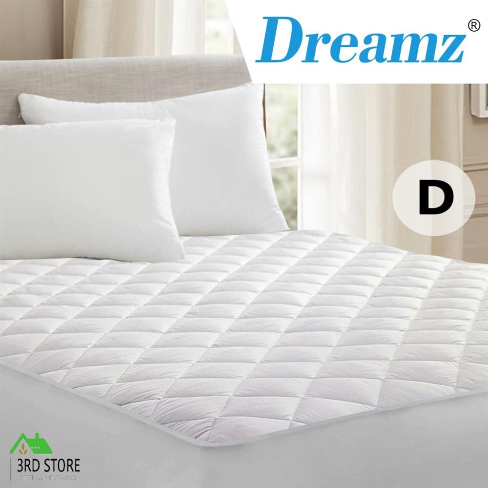 DreamZ Fully Fitted Waterproof Bamboo Fibre Mattress Protector in Double Size