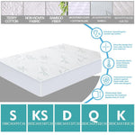 DreamZ Fully Fitted Waterproof Bamboo Fibre Mattress Protector in Double Size