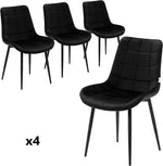 Familand Velvet Dining Chairs Set of 4 Living Room Kitchen Accent Chair Armless