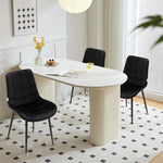 Familand Velvet Dining Chairs Set of 4 Living Room Kitchen Accent Chair Armless