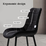 Familand Velvet Dining Chairs Set of 4 Living Room Kitchen Accent Chair Armless
