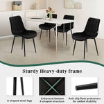 Familand Velvet Dining Chairs Set of 4 Living Room Kitchen Accent Chair Armless