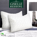 Giselle Bedding Memory Foam Pillow Shredded Pillows Rayon Cover Soft King Size