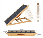 PaWz 5 Wood Adjustable Height Pet Ramp Stair Bed Sofa Wooden Foldable Portable