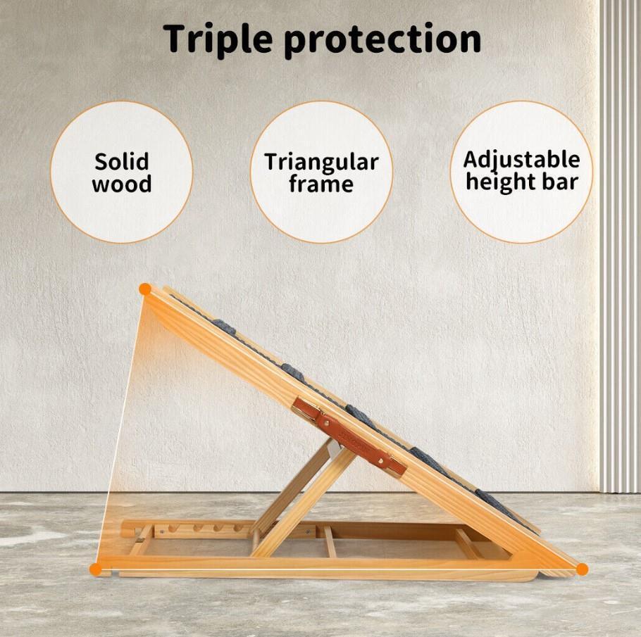 PaWz 5 Wood Adjustable Height Pet Ramp Stair Bed Sofa Wooden Foldable Portable
