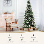 Jingle Jollys 190cm Snow-Flocked LED Christmas Tree – Returned Stock