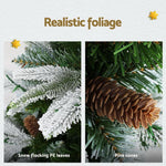 Jingle Jollys 190cm Snow-Flocked LED Christmas Tree – Returned Stock