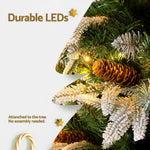 Jingle Jollys 190cm Snow-Flocked LED Christmas Tree – Returned Stock