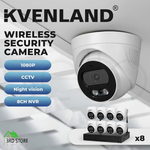 Kvenland 1080P Wi-Fi Security Camera System X8 with 8CH NVR